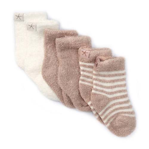 Barefoot Dreams Baby Newborn-12 Months CozyChic Lite 3-Pack Socks