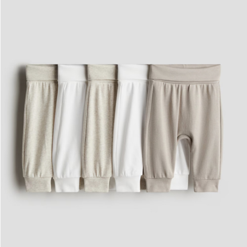 5-PACK FOLDOVER-WAIST PANTS