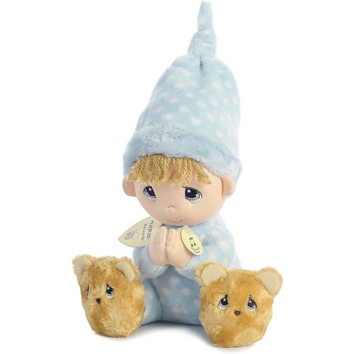 Aurora - Precious Moments - 9.5" Prayer Boy - Spanish, Beige/Blue