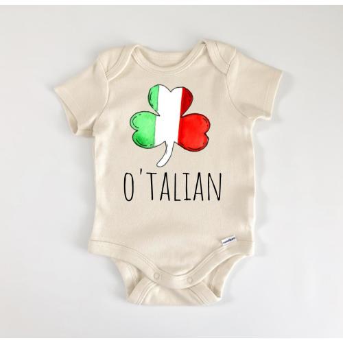 O&#39;talian Onesie®, Irish Italian Baby Shower Gift, St Patrick&#39;s Day Onesie®, Funny Irish Italian, Irish Onesie®, Italian Onesie®