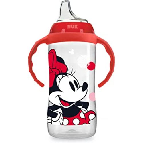 NUK Disney Large Learner Spill Proof Sippy Cup, Minnie Mouse, 10 Oz 1Pack – BPA Free, Spill Proof Sippy Cup