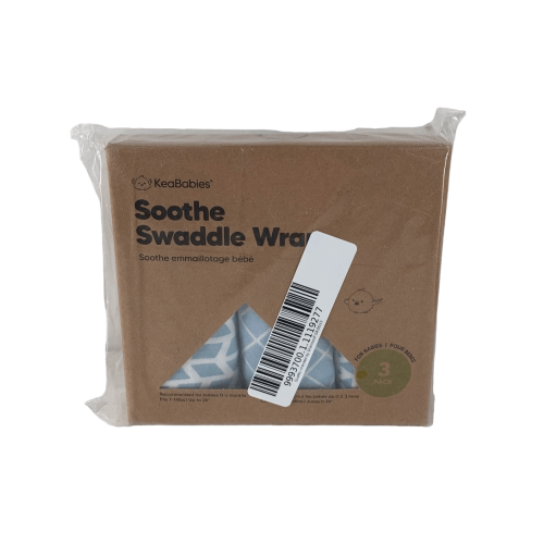 KeaBabies Soothe Swaddle Wraps 3 pack, Storm