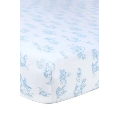 Blue Toile Baby Crib Sheets