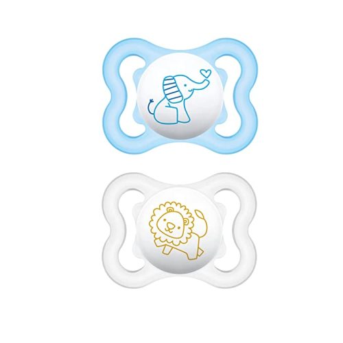 MAM Mini Air Pacifiers (2 Pack, 1 Sterilizing Pacifier Case)