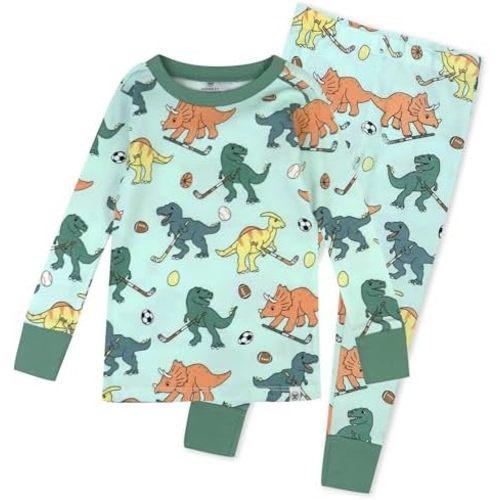 HonestBaby Celebration 2-Piece Pajamas Sleepwear Pjs 100% Organic Cotton for Baby, Toddler, Kids