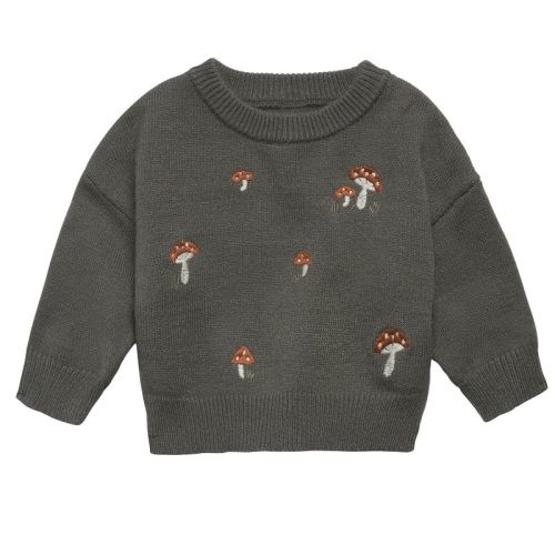 Modern Moments™ By Gerber Baby Neutral Embroidered Sweater, Dark Green, 0-3 Months