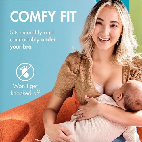 Boon Trove Silicone Manual Breast Pump Set - Hands Free Breast Milk Collector - Includes Polyester Travel Pouch - Breastfeeding Essentials - 2 Count