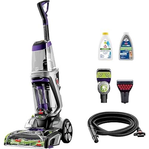BISSELL ProHeat 2X Revolution Pet Pro Plus, 3588F, Upright Deep Cleaner, 30-minute Dry Time, Dual Dirt Lifter Powerbrush, Hose & Tool Attachment, Pet Upholstery Tool and Tough Stain Tool Included