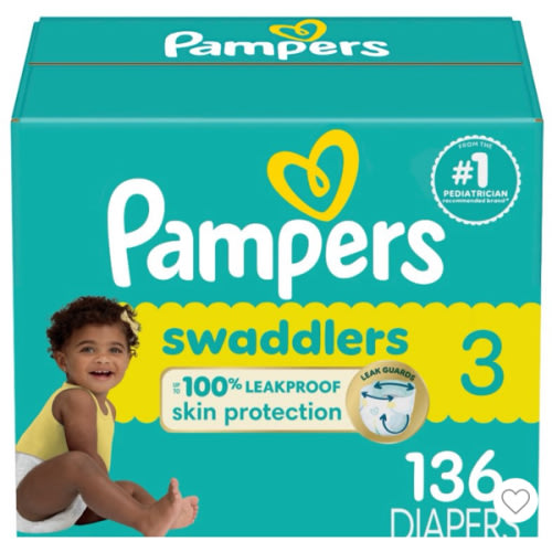 Pampers Baby Diapers - Swaddlers - Size 3, 168 Count, Ultra Absorbent Disposable Infant Diaper