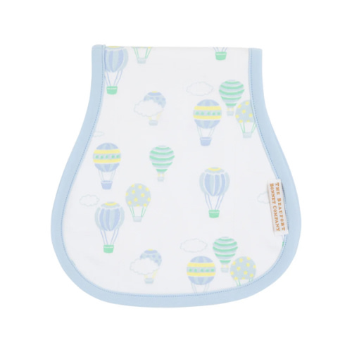 Oopsie Daisy Burp Cloth - Up Up and Away (Blue) with Buckhead Blue