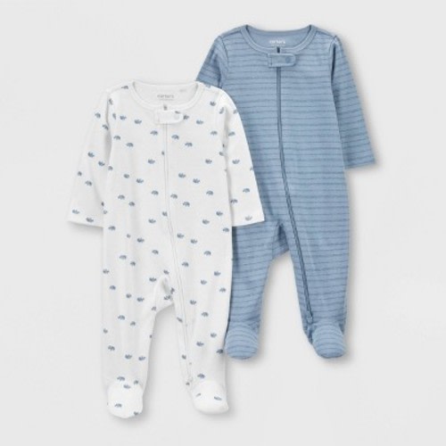Carter's Just One You® Baby 2pk Rhino Sleep N' Play - Blue 3M