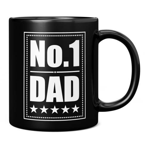Number 1 Dad Mug With Coaster For Fathers Day - Available In Different Mug Sizes