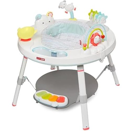 Skip Hop Baby Activity Center: Interactive Play Center with 3-Stage Grow-with-Me Functionality, 4mo+, Silver Lining Cloud
