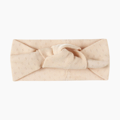 Quincy Mae Knotted Headband - Shell, 0-12 M