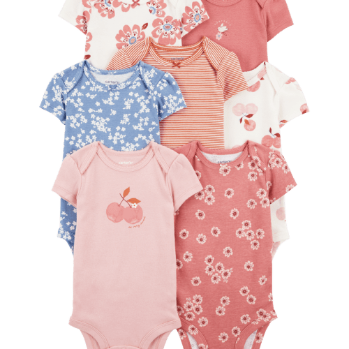 Pink Baby 7-Pack Short-Sleeve Bodysuits | Carter’s Oshkosh Canada