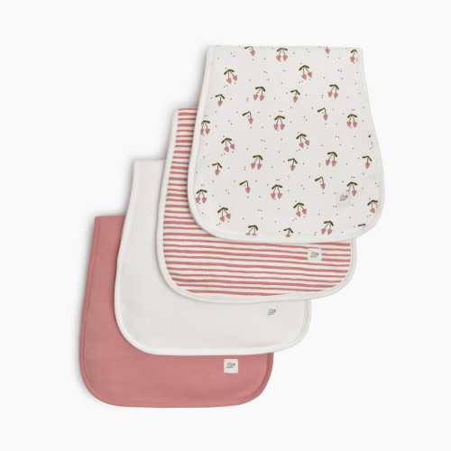 Tiny Kind 4 Pack Organic Burp Cloth - Cherries