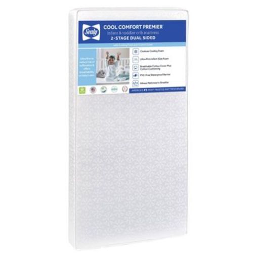Sealy Cool Comfort Premier 2-Stage Cooling Crib And Toddler Mattress