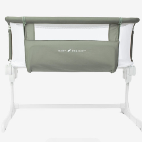 Baby Delight Beside Me Dreamer Bassinet | Bedside Sleeper & Baby Bassinet | 6-Position Height Adjustment | 100% GOTS Certified Organic Cotton Fabric | Organic Sage
