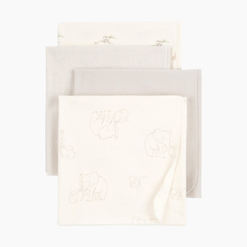 Carter's 4-Pack Receiving Blankets - White/Grey, Osz