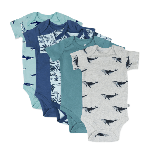 5-Pack Organic Cotton Short Sleeve Bodysuits | 3-6 months