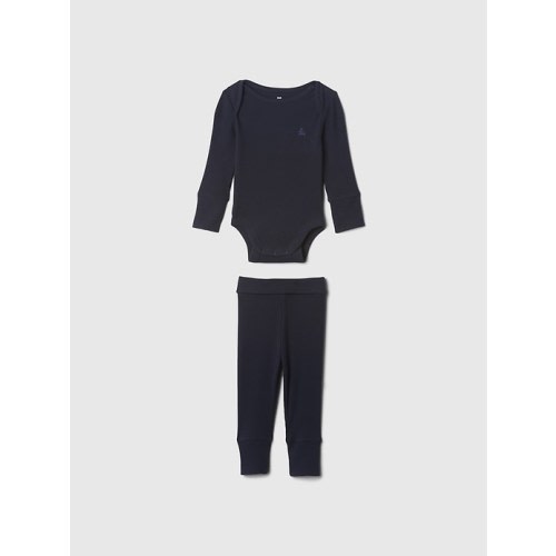 Baby Grow-With-Me Rib Outfit Set