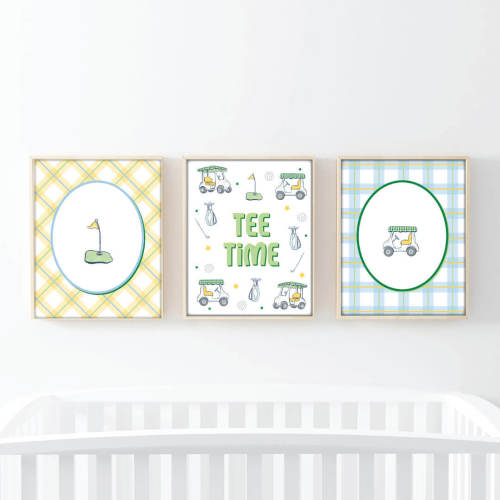 Country Club Cuties Bundled Digital Nursery Wall Art | Green