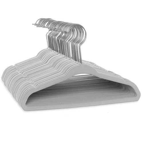 Komiseup Non-Slip Clothes Hangers for Baby and Kids, Velvet Hangers, Space Saving Felt Baby Hangers, Heavy-Duty and Space-Saving for Pants,Skirts, Coat, Closet Storage & Organization