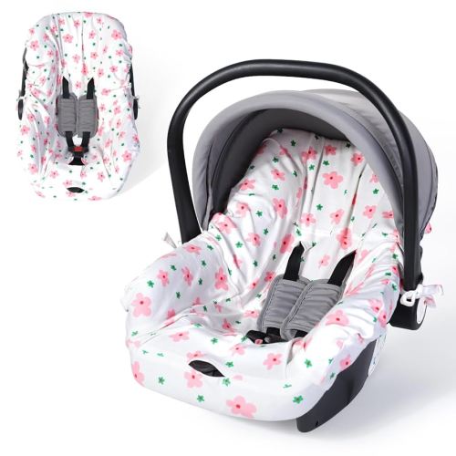 Orzbow Infant Car Seat Cover Liner, Universal Fit Carseat Protective Cover, Made of 100% Cotton - Breathable Prevent Wear & Dirt Suitable Travel Systems (0-12m), Easy to Clean, Machine Washable, Pink