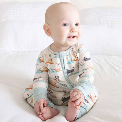 Paddle Pups Convertible Zip Romper