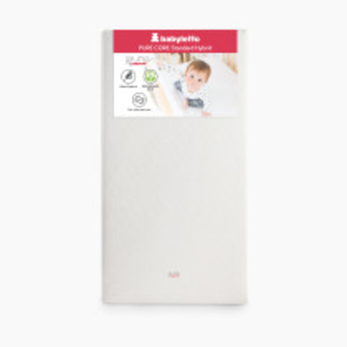 Babyletto Pure Core Crib Mattress, Hybrid Quilted Waterproof Cover, 2-Stage, Greenguard Gold Certified