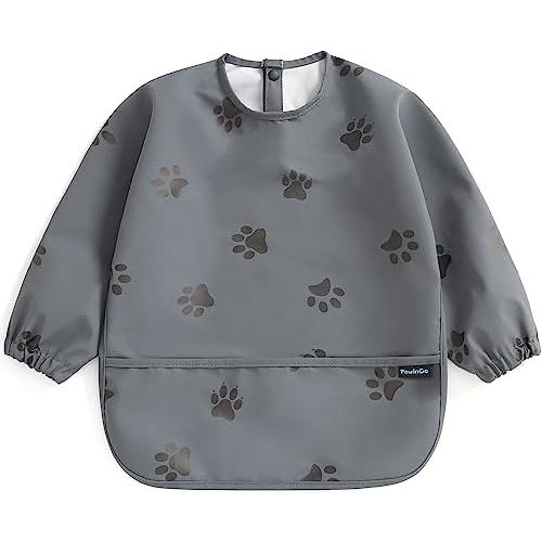 Weaning Bib with Long Sleeves & BLW, Soft and Skin-Friendly Material