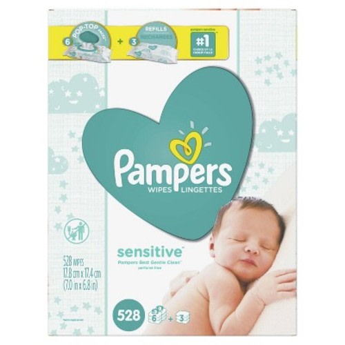 Pampers Sensitive Baby Wipes, Combo Pack - 528ct