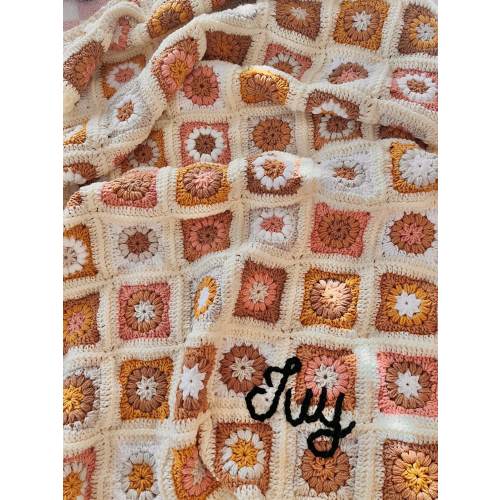 Custom Crochet Blankets | heirloom baby blankets, personalized baby blankets, crochet baby blanket handmade, granny square baby blanket