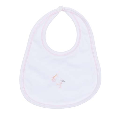 Vintage Stork Bib - Pink