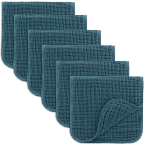 Muslin Burp Cloths Large 100% Cotton By Comfy Cubs (wine, Pack Of 6)