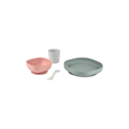 4-Piece Silicone Suction Baby Feeding Set