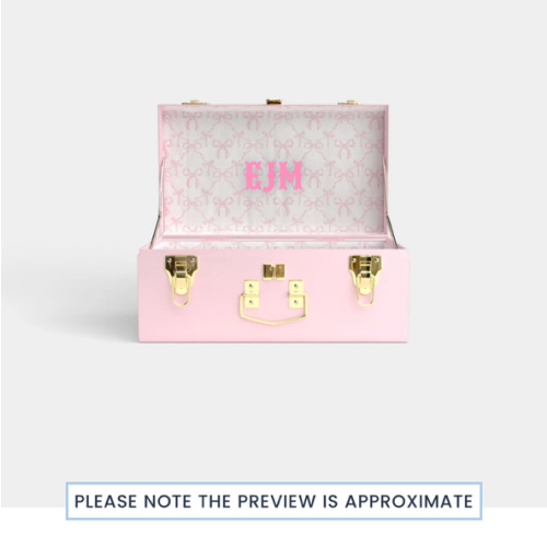 Mini Classic Trunk - Pink - Bella’s Bows / Embroidery