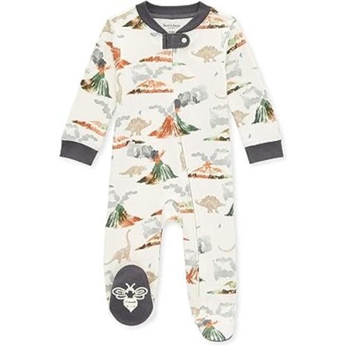 Burt's Bees Baby Boys Sleep and Play Pjs, 100% Organic Cotton One-piece Zip Front Romper Jumpsuit Pajamas