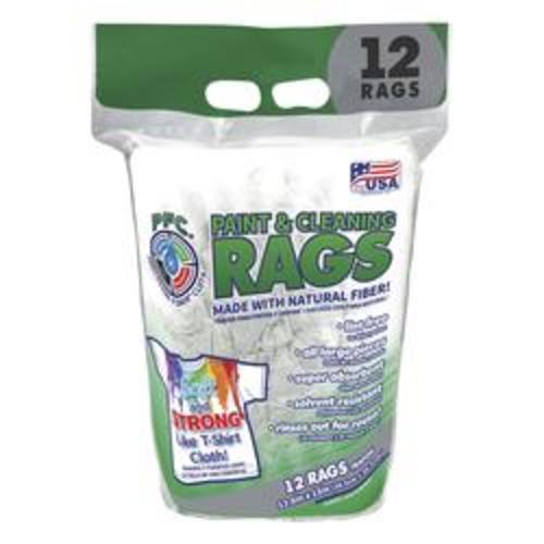 Precision-Fiber® Cloth Paint & Cleaning Rags - 12 Count