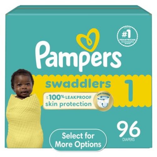 Pampers Swaddlers Diapers, Size 1, 96 Count (Select for More Options)