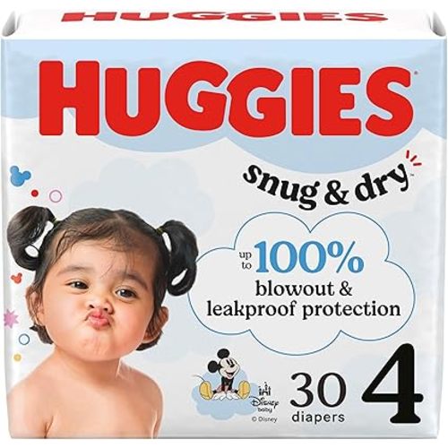 Huggies Size 1 Diapers, Snug & Dry Newborn Diapers, Size 1 (8-14 lbs), 44 Count, Packaging May Vary