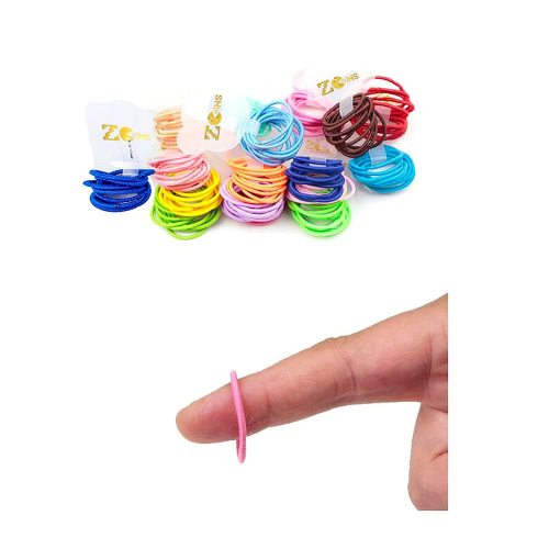 Baby Hair Ties for Thin Hair Ponytail Holder for Newborn Girls, Toddler Rubber Bands for Hair Multicolor 100pcs