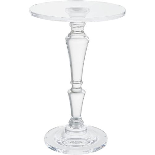 LIKENOW Furniture Acrylic Side Table, Acrylic End Table for Drinking Food,Clear Modern Small Tables for Living Room Bedroom Lobby,13.5''x13.5''x20'' High,9.48Lbs