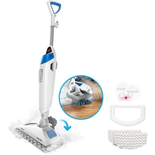 Bissell Power Fresh Steam Mop with Natural Sanitization, Floor Steamer, Tile Cleaner, and Hard Wood Floor Cleaner with Flip-Down Easy Scrubber, 1940A