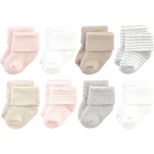 Hudson Baby Baby Girls' Cotton Rich Newborn and Terry Socks