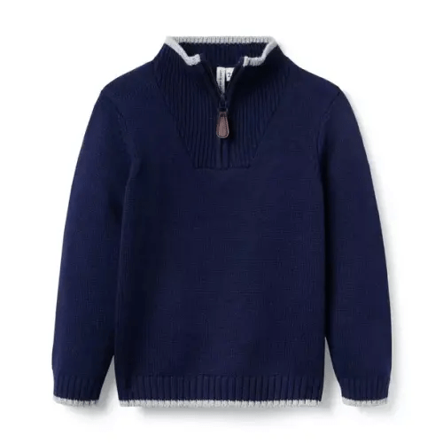 Boy Merchant Marine The Half Zip Sweater by Janie and Jack