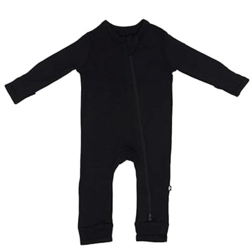 KYTE BABY Soft Bamboo Rayon Rompers, Zipper Closure, 0-24 Months (Newborn, Midnight)