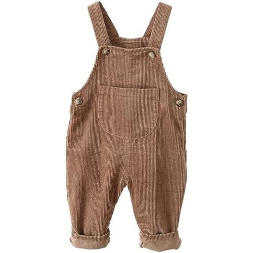 Happy Cherry Baby Boy Girls Corduroy Overalls Toddler Bib Pants Infant Suspender Jumpsuit Romper Fall Outfit