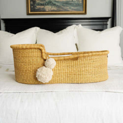 Natural African Moses Basket Inset Handle