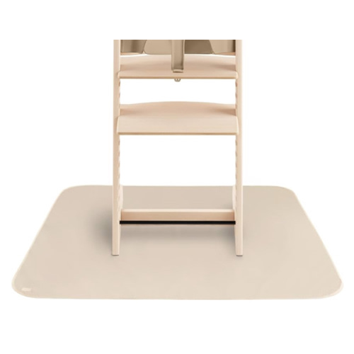 mushie Baby Splat Mat 42.5x42.5 Inch (Fog) | Water Resistant for Under High Chair and Infant Play